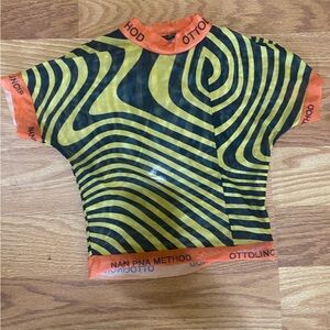 Two piece yellow and black pants outfit. It is shared 30 size medium.